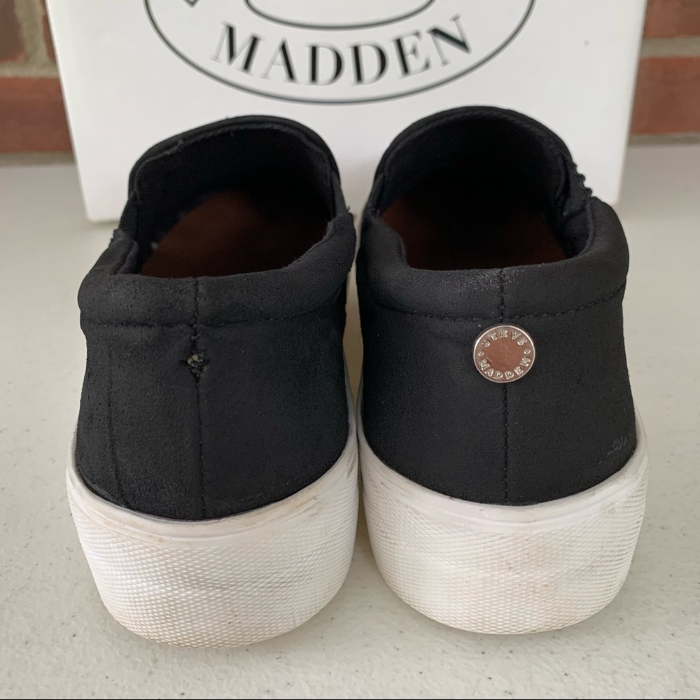 Steve Madden Gills black suede slip on flats women’s size US 9 M - Picture 6 of 8